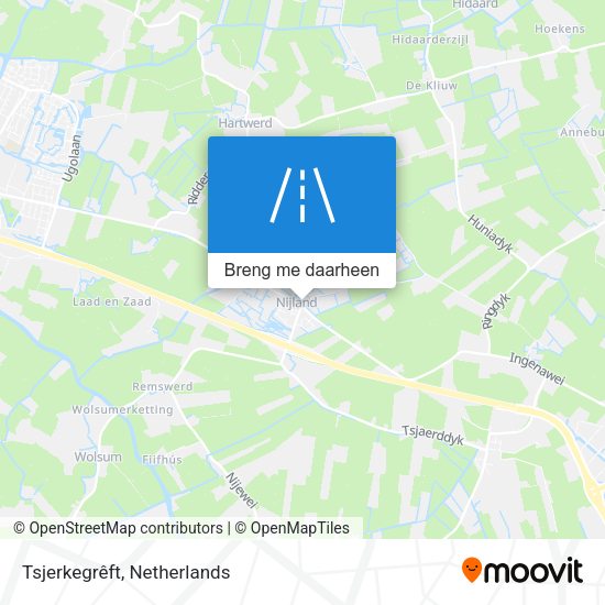 Tsjerkegrêft kaart