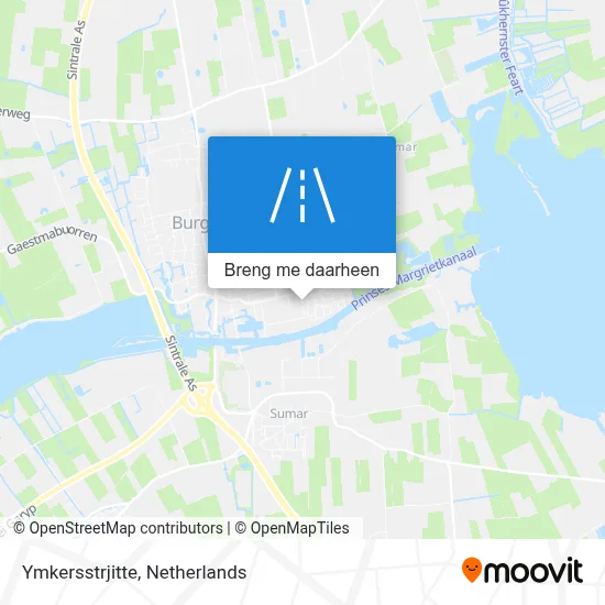 Ymkersstrjitte kaart