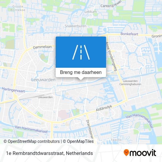 1e Rembrandtdwarsstraat kaart