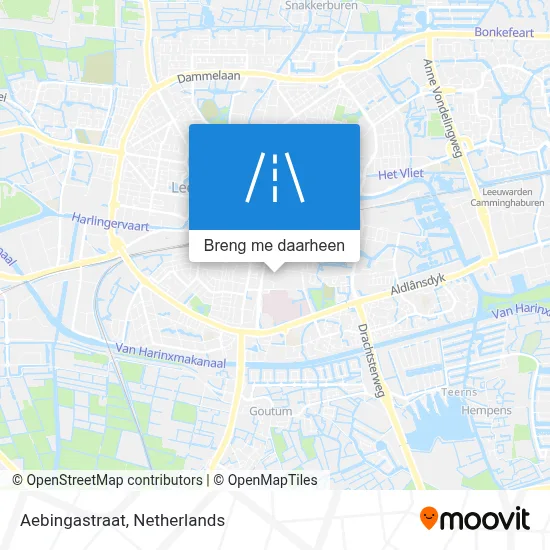 Aebingastraat kaart
