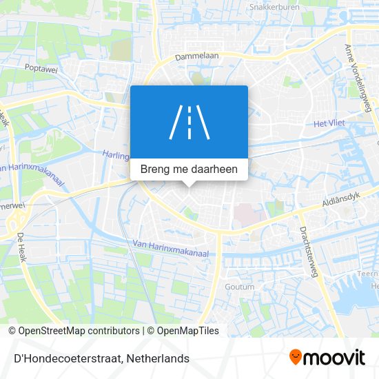 D'Hondecoeterstraat kaart