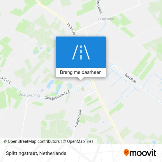 Splittingstraat kaart