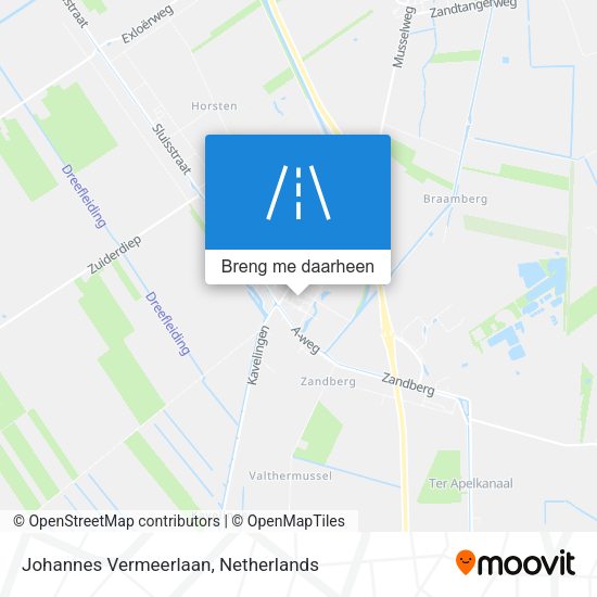 Johannes Vermeerlaan kaart