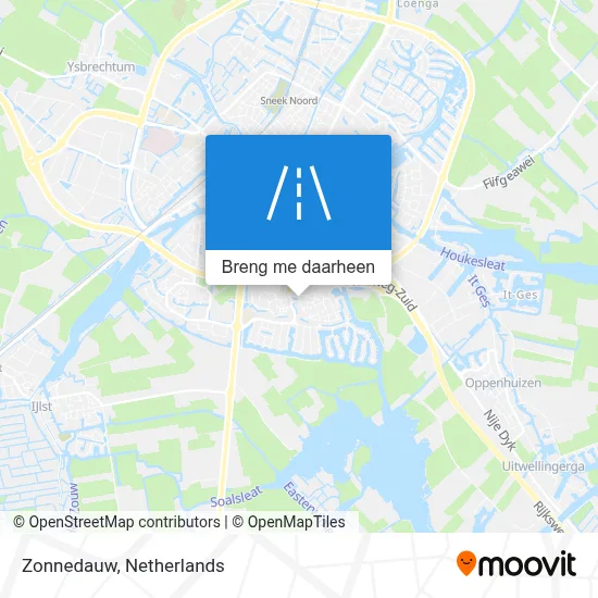 Zonnedauw kaart