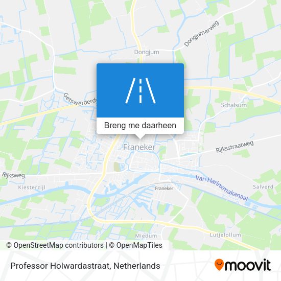 Professor Holwardastraat kaart