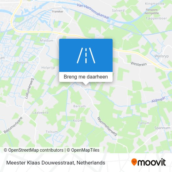 Meester Klaas Douwesstraat kaart