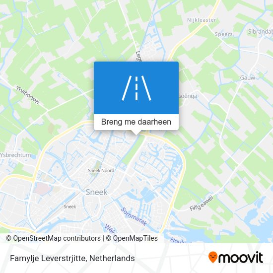 Famylje Leverstrjitte kaart