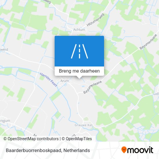 Baarderbuorrenboskpaad kaart