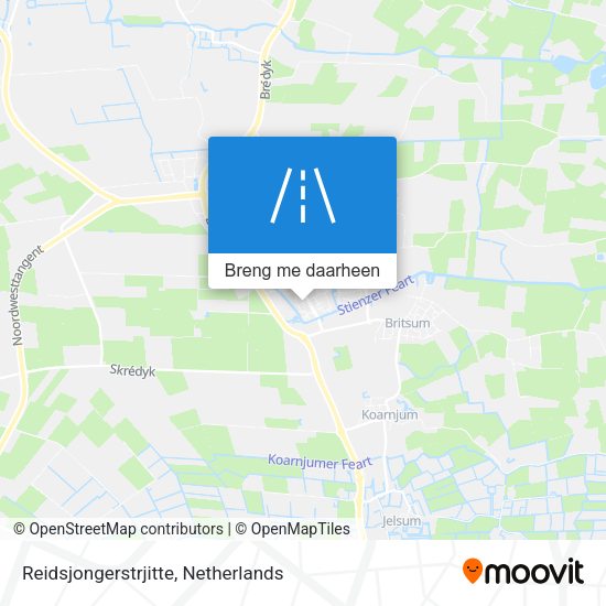 Reidsjongerstrjitte kaart