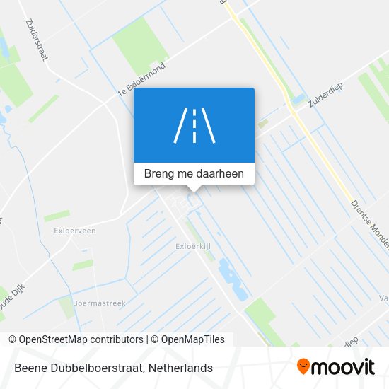 Beene Dubbelboerstraat kaart