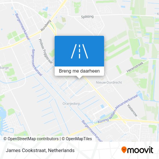 James Cookstraat kaart