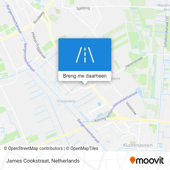 James Cookstraat kaart