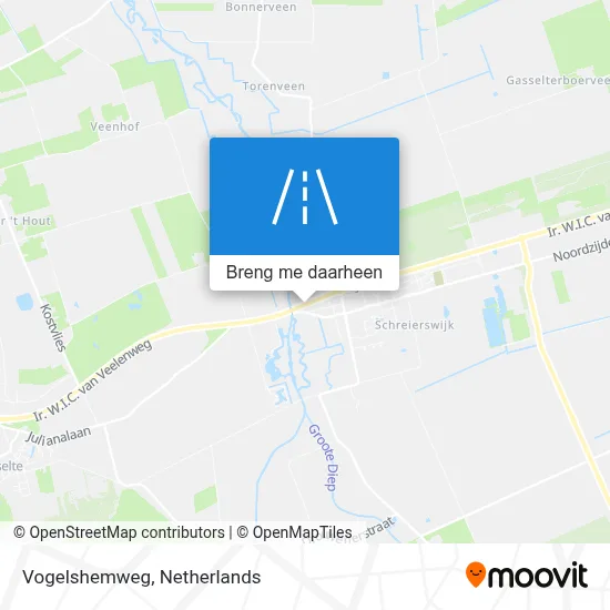 Vogelshemweg kaart
