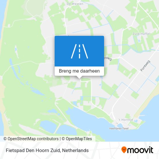 Fietspad Den Hoorn Zuid kaart