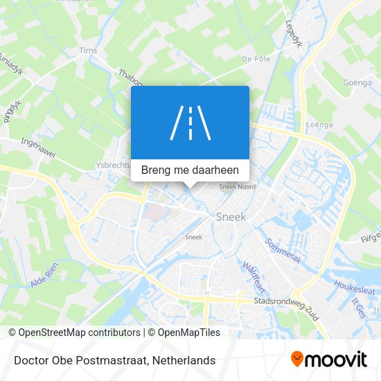 Doctor Obe Postmastraat kaart