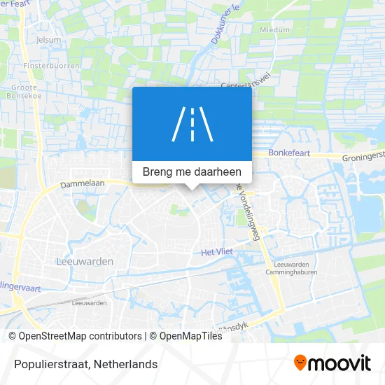 Populierstraat kaart