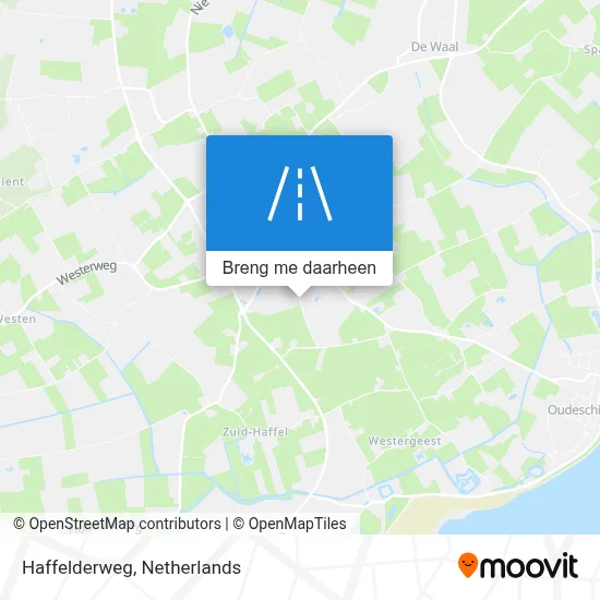Haffelderweg kaart