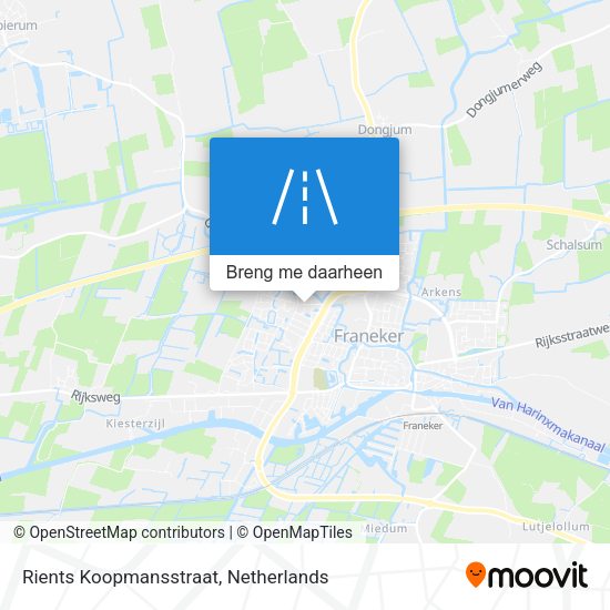 Rients Koopmansstraat kaart