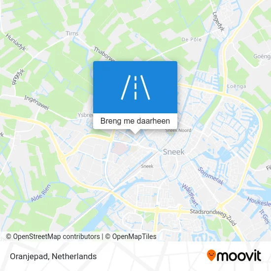 Oranjepad kaart