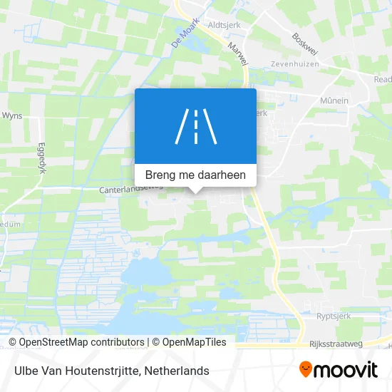 Ulbe Van Houtenstrjitte kaart