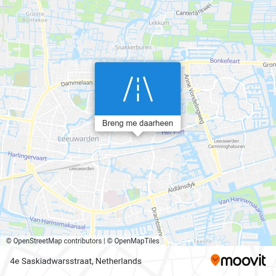 4e Saskiadwarsstraat kaart