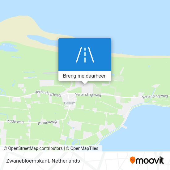 Zwanebloemskant kaart
