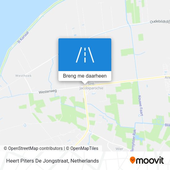 Heert Piters De Jongstraat kaart