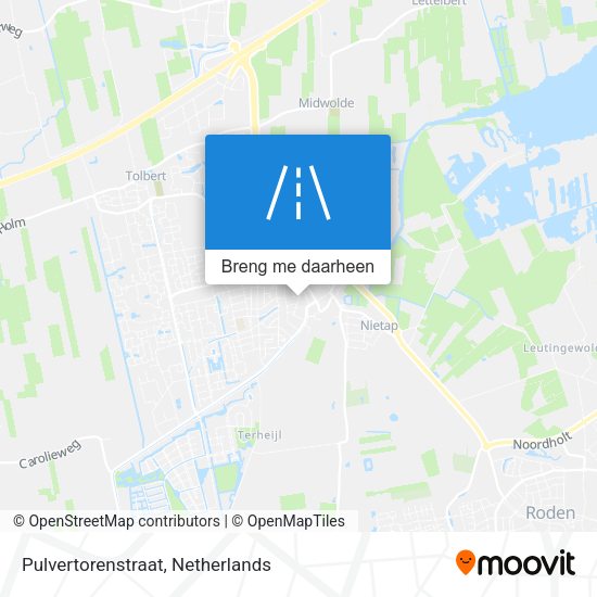 Pulvertorenstraat kaart