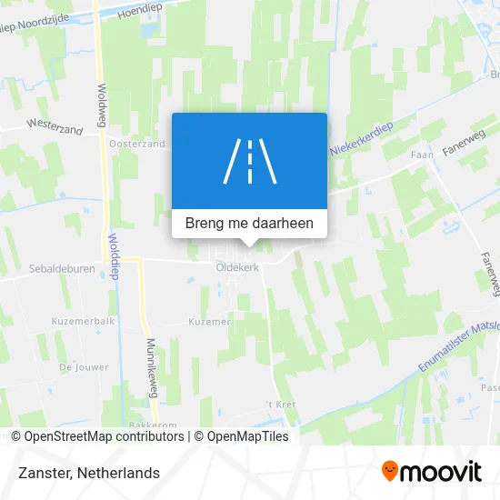 Zanster kaart