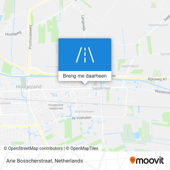 Arie Bosscherstraat kaart