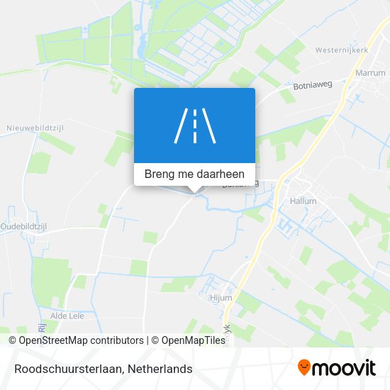 Roodschuursterlaan kaart