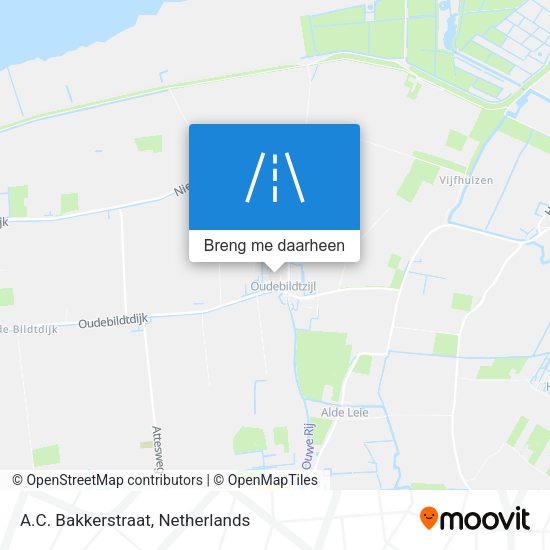 A.C. Bakkerstraat kaart