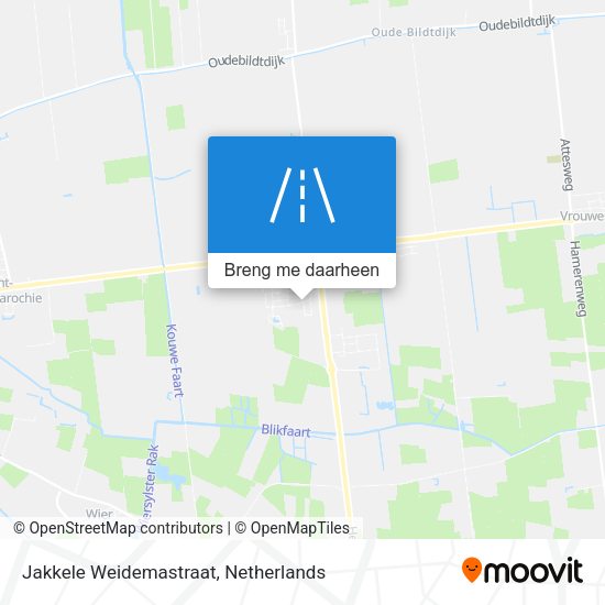 Jakkele Weidemastraat kaart