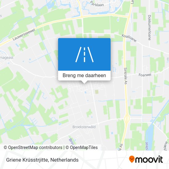 Griene Krússtrjitte kaart