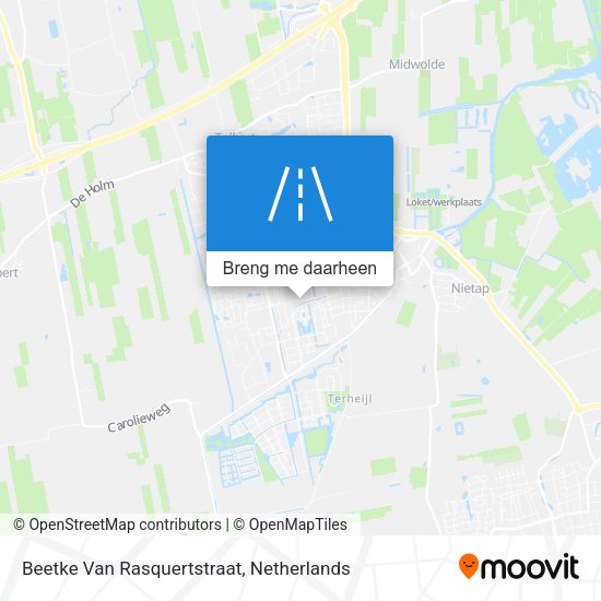 Beetke Van Rasquertstraat kaart