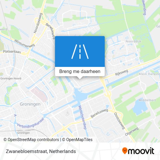 Zwanebloemstraat kaart
