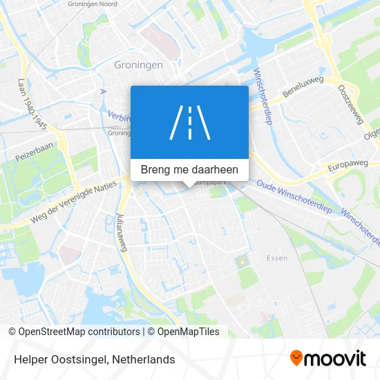 Helper Oostsingel kaart