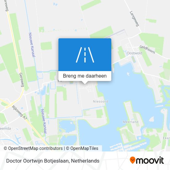 Doctor Oortwijn Botjeslaan kaart