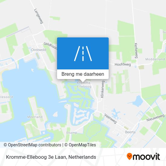 Kromme-Elleboog 3e Laan kaart