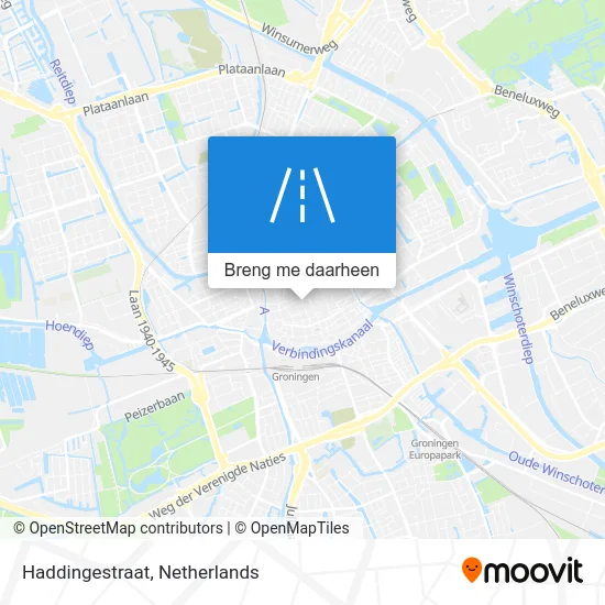 Haddingestraat kaart