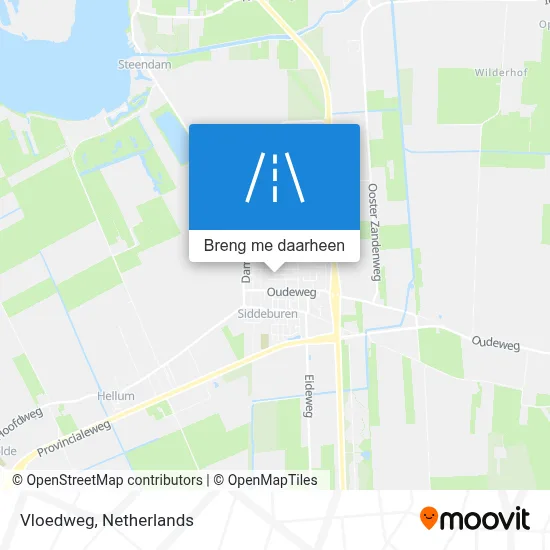 Vloedweg kaart