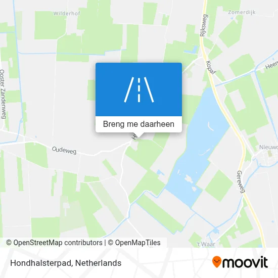 Hondhalsterpad kaart