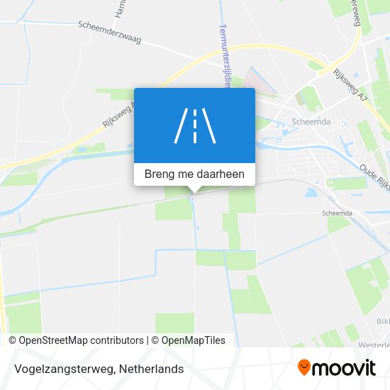 Vogelzangsterweg kaart