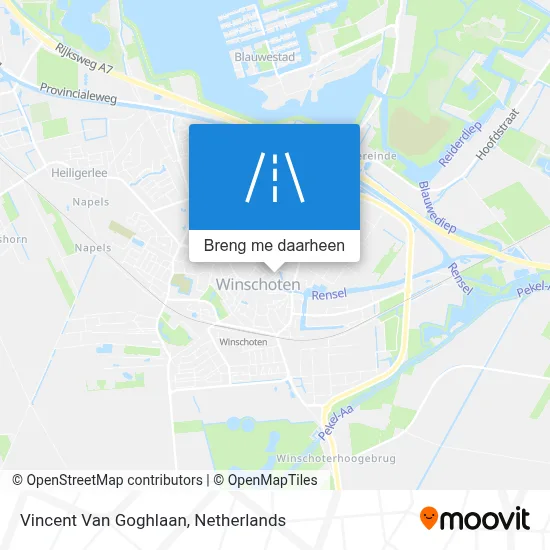 Vincent Van Goghlaan kaart