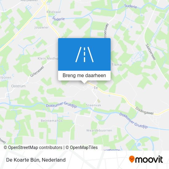 De Koarte Bún kaart