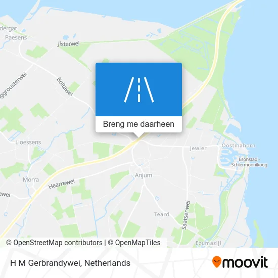 H M Gerbrandywei kaart