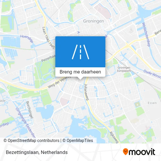 Bezettingslaan kaart