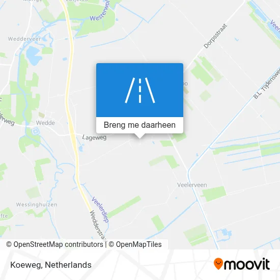 Koeweg kaart