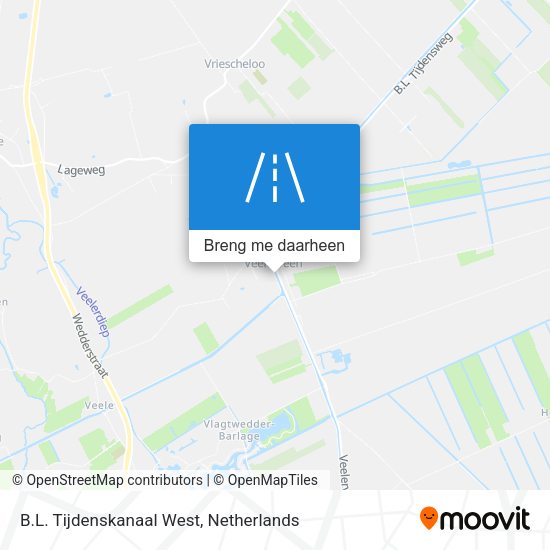 B.L. Tijdenskanaal West kaart