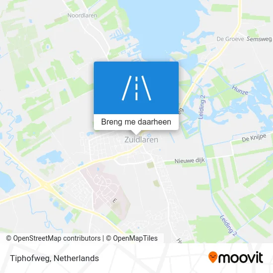 Tiphofweg kaart